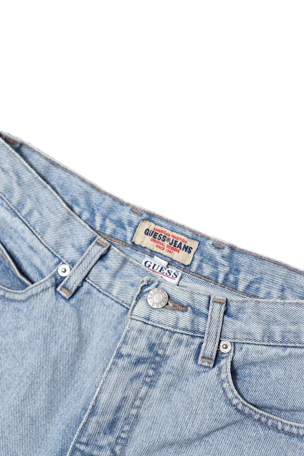 90s GUESS 올드게스  연청 데님 팬츠 women 27 상품이미지4