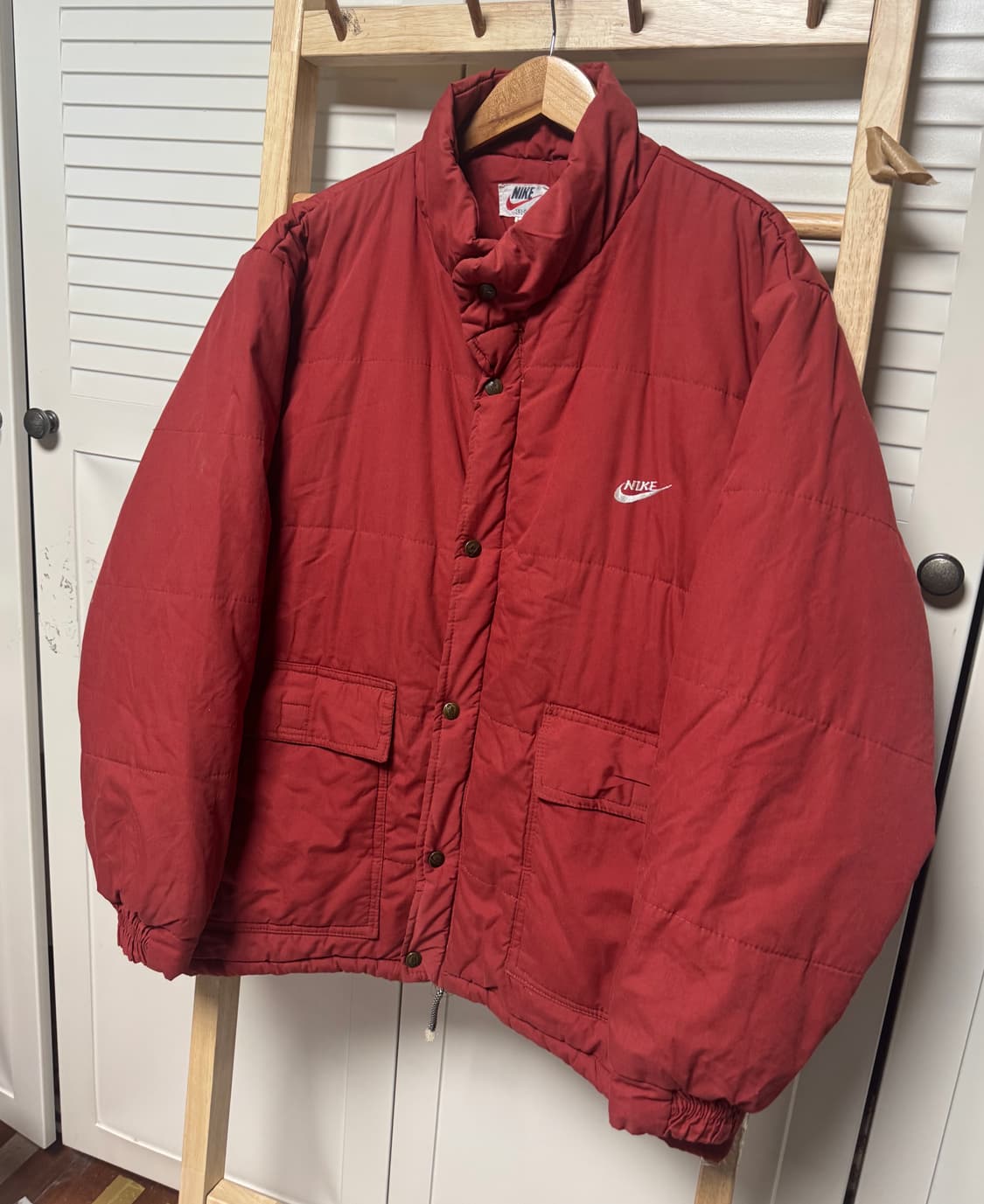 XL 나이키 화승 80s 올드스쿨 버건디 점퍼 자켓 상품이미지2