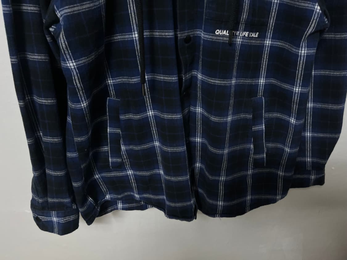 100 frank stone 루즈핏 후드 셔츠 남방 정품 상품이미지3