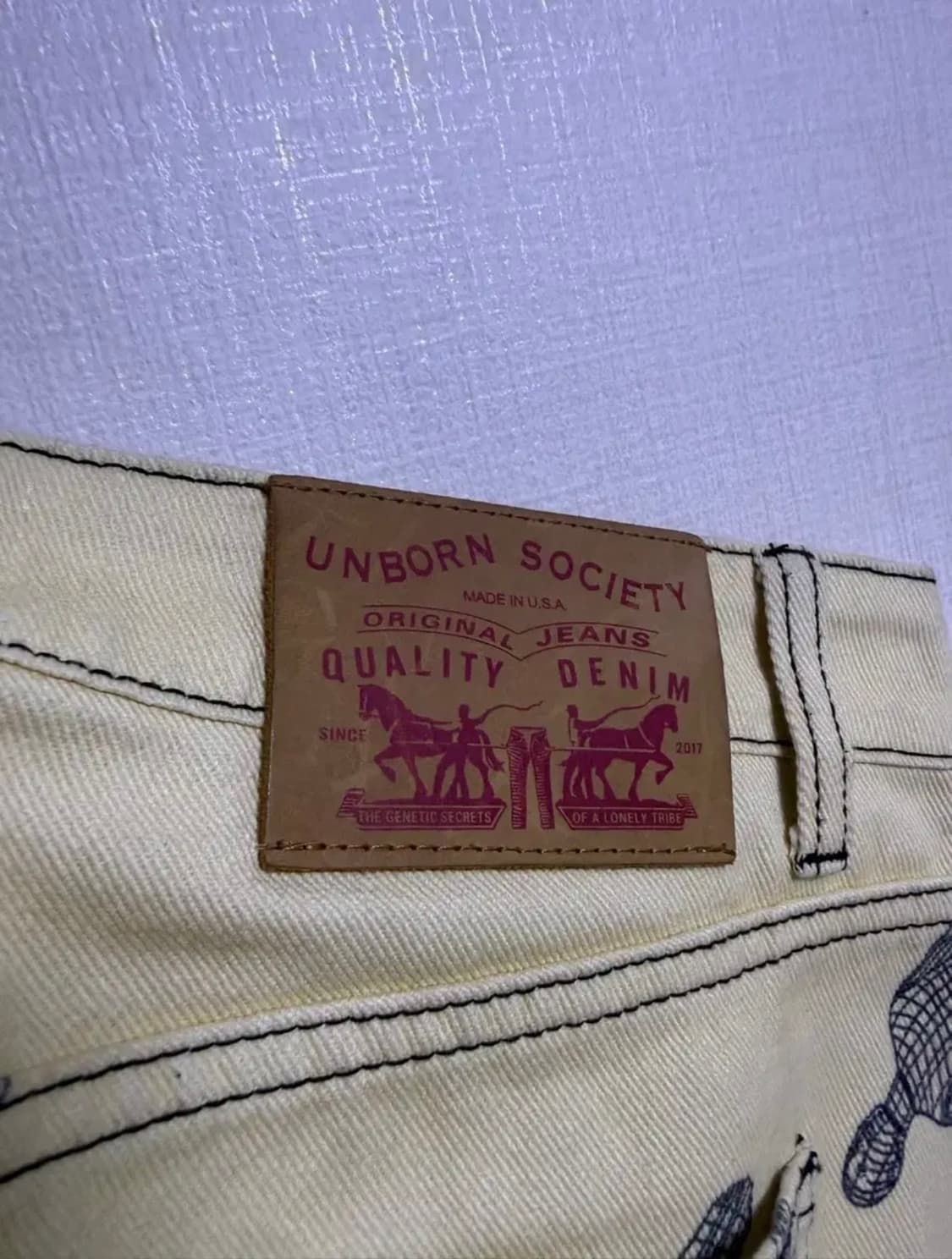 언본소사이어티 14OZ 데님 팬츠 크림 32size 상품이미지8