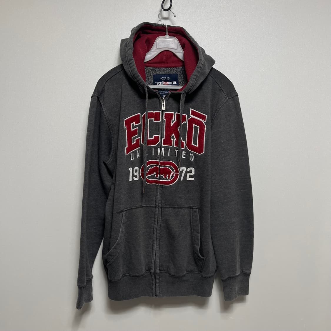 에코 기모 후드집업 차콜 상품이미지1