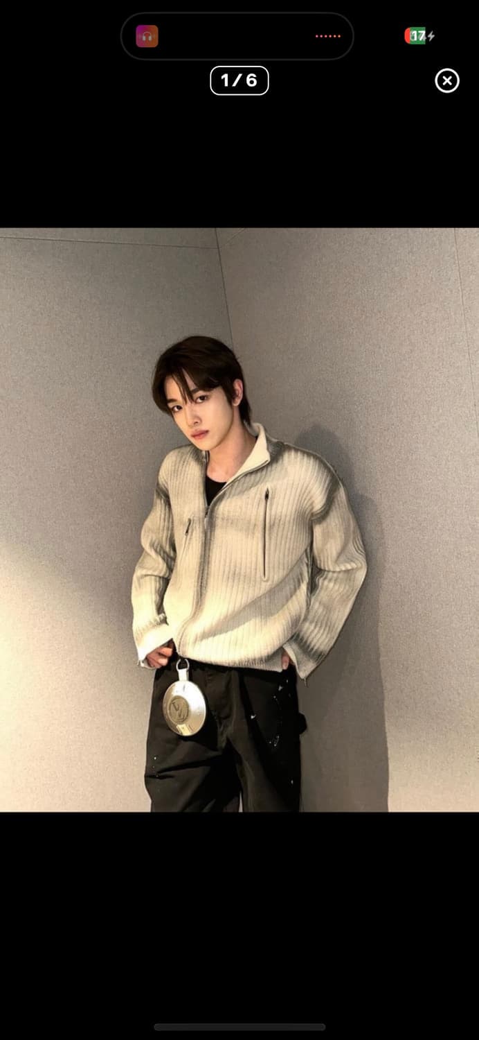 라이즈 성찬 착용) 노쿨러스 스프레이 집업 니트 상품이미지1