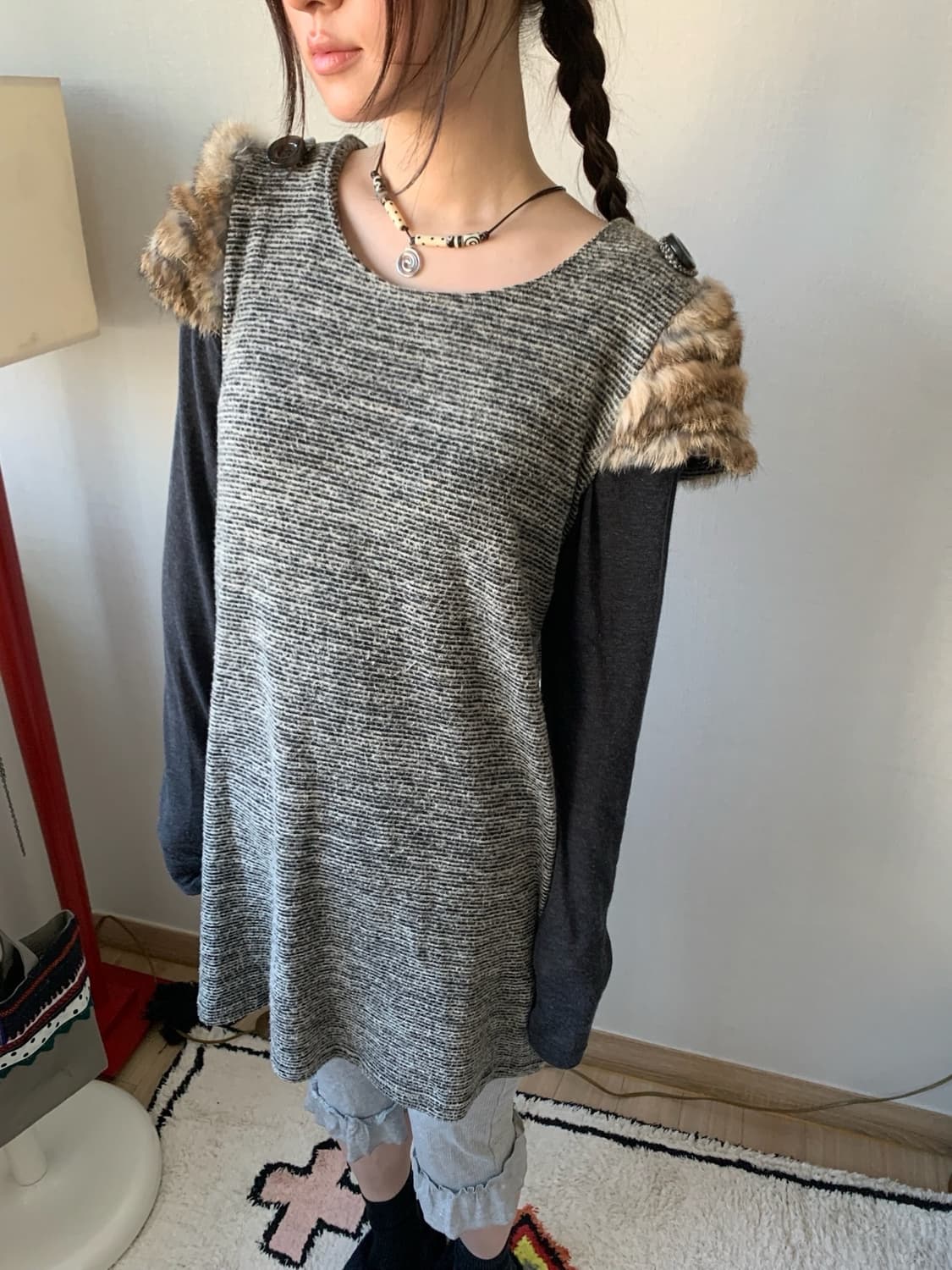 fur ethnic dress 상품이미지2