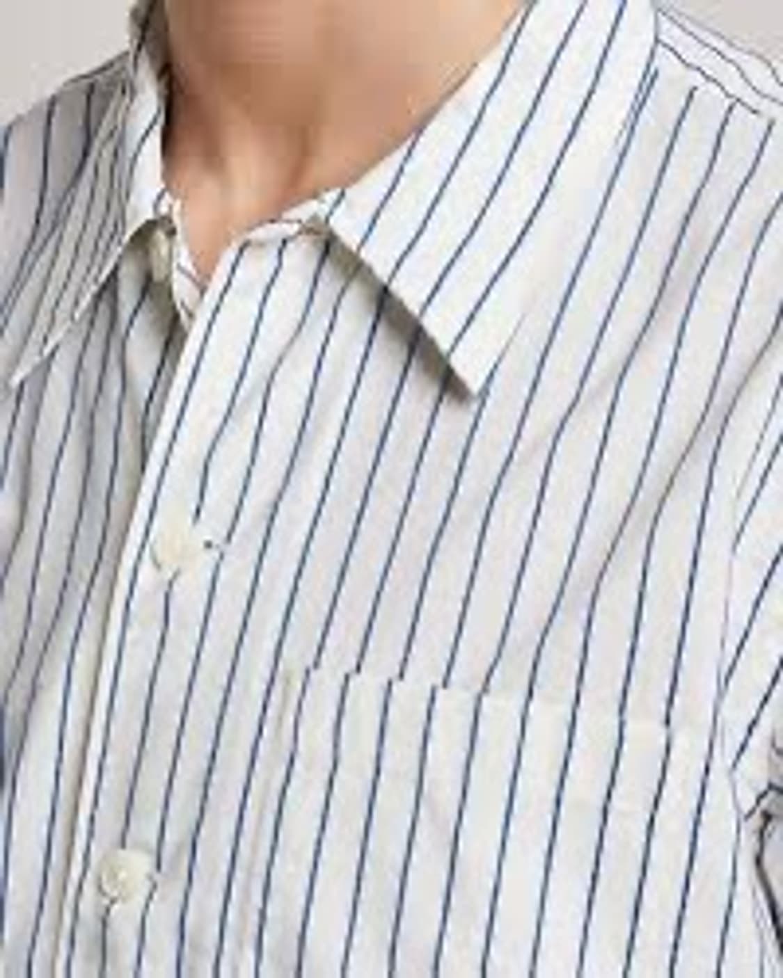 SUNFLOWER 선플라워 블루 스트라이프 셔츠 M 상품이미지4