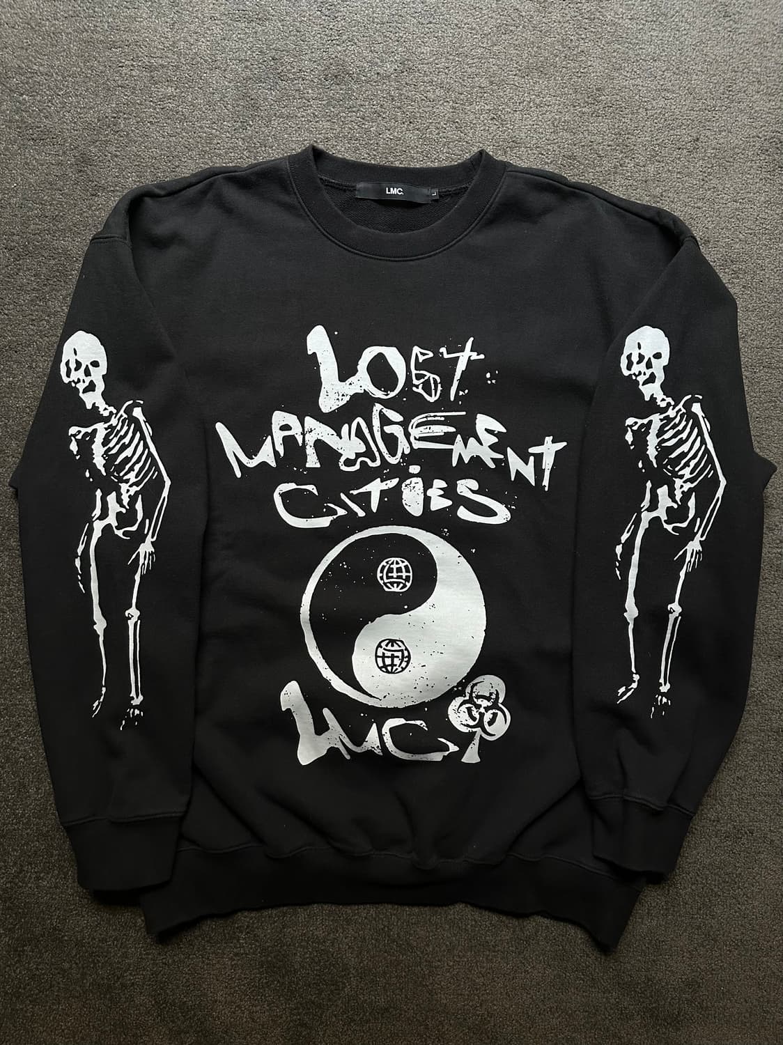 LMC 해골 프린팅 맨투맨 블랙 L 상품이미지2