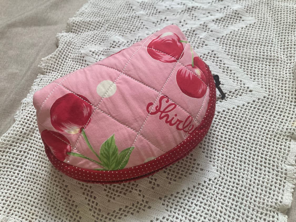 빈티지 체리 원단(샤리템플)  파우치 상품이미지2