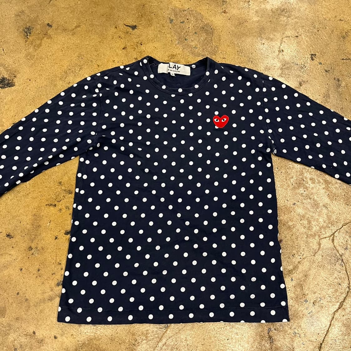 꼼데가르송 네이비 도트 롱슬리브  상품이미지3