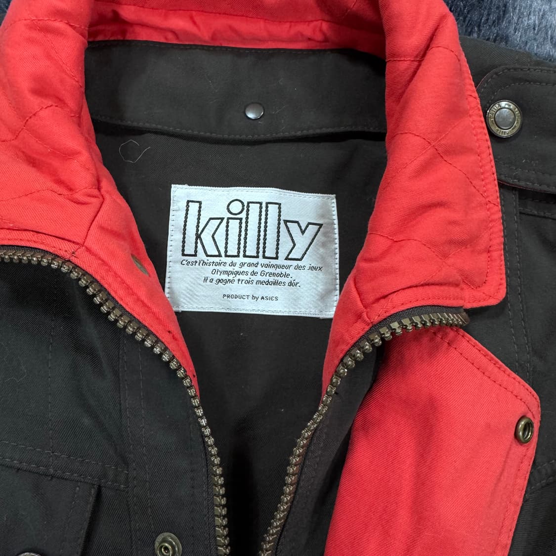 투티/0094 killy 아식스 블랙 워크 크롭 자켓 밀리터리 상품이미지8