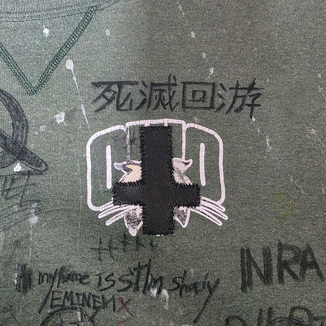 [XL] 90s REFOMED 러셀 애슬레틱 스웻 그린 트래쉬드 2 상품이미지4