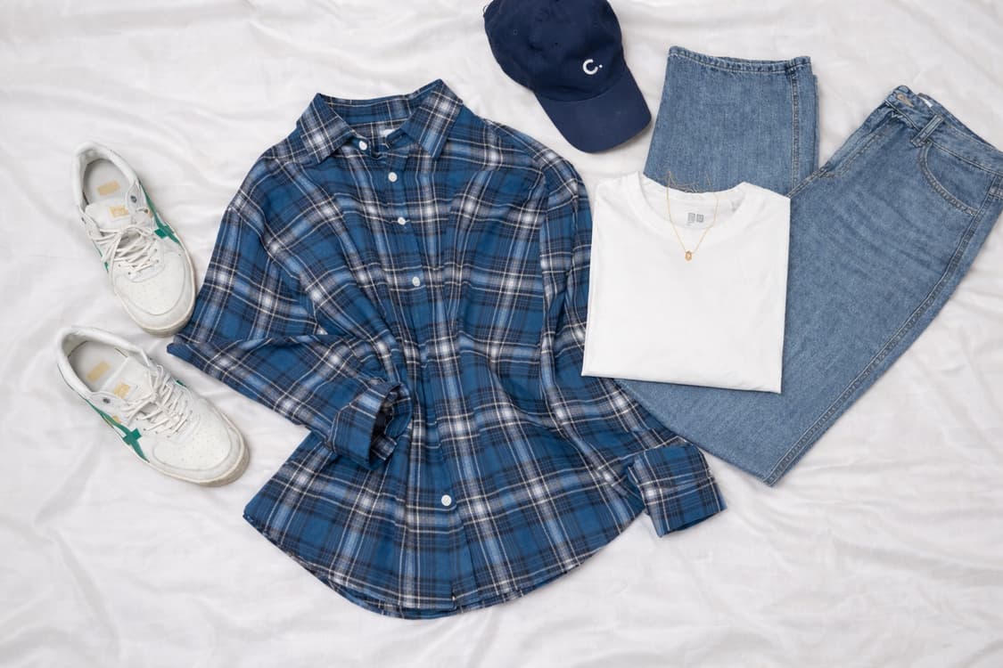 빈티지 오버사이즈 체크셔츠 상품이미지3