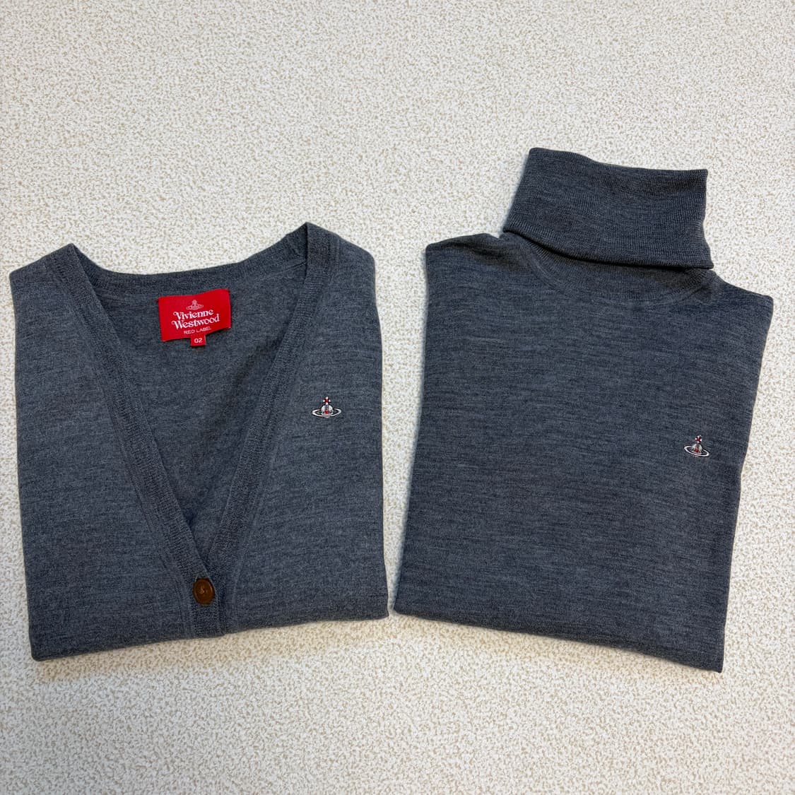 세트 비비안웨스트우드 하이넥 니트,가디건 앙상블 상품이미지1