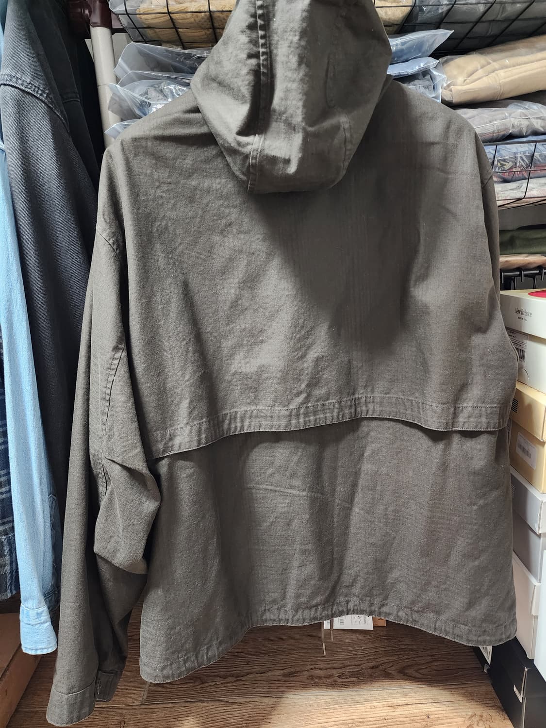 [4] 러프사이드 코튼 힐파카 브라운 플레이드 상품이미지4