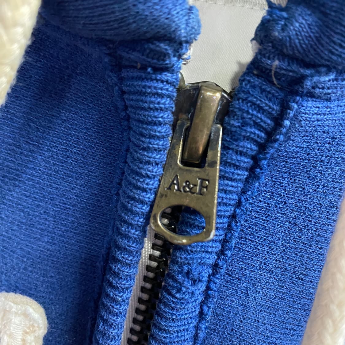 아베크롬비 아치로고 빈티지블루 후드집업 B4347 상품이미지4