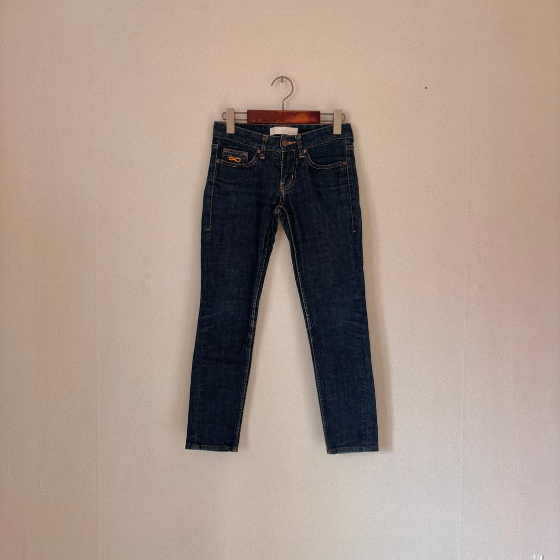 플랙진 24 크롭 스키니진 HART 진청 데님 가성비 상품이미지1