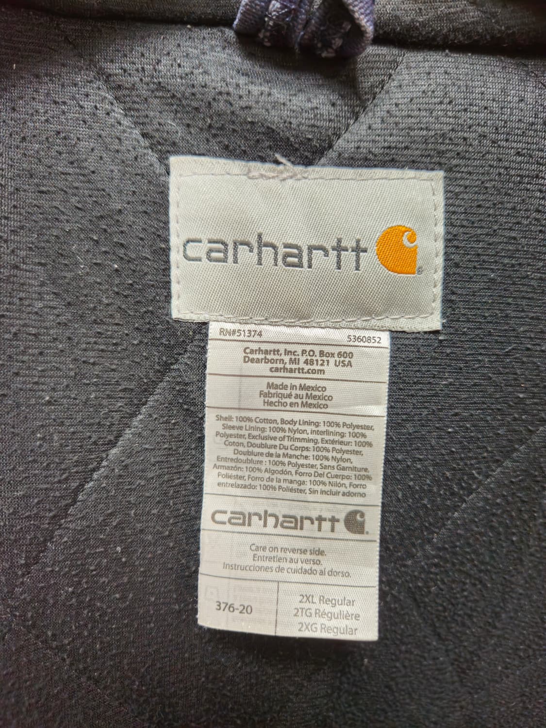 칼하트 덕 액티브자켓 2XL 레귤려 상품이미지9