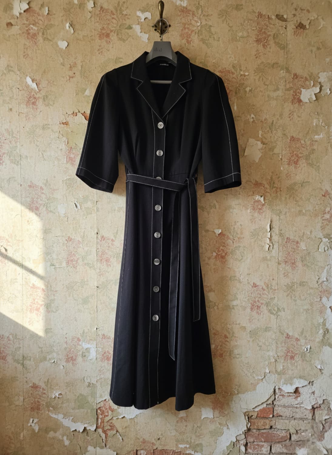 블랙 스티치 벨트 원피스 55 상품이미지1