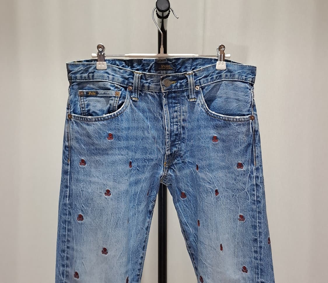 (택포) 폴로 랄프로렌 해골 자수 데님팬츠 31 A971 상품이미지2