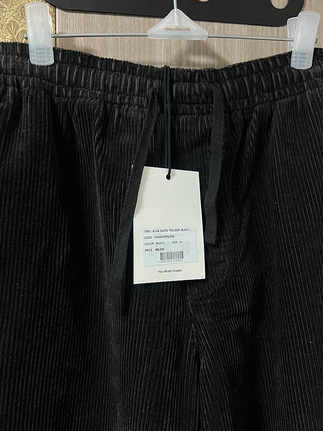 YMC 알바 스케이트 트라우저 블랙 M (코듀로이 치노) 상품이미지4