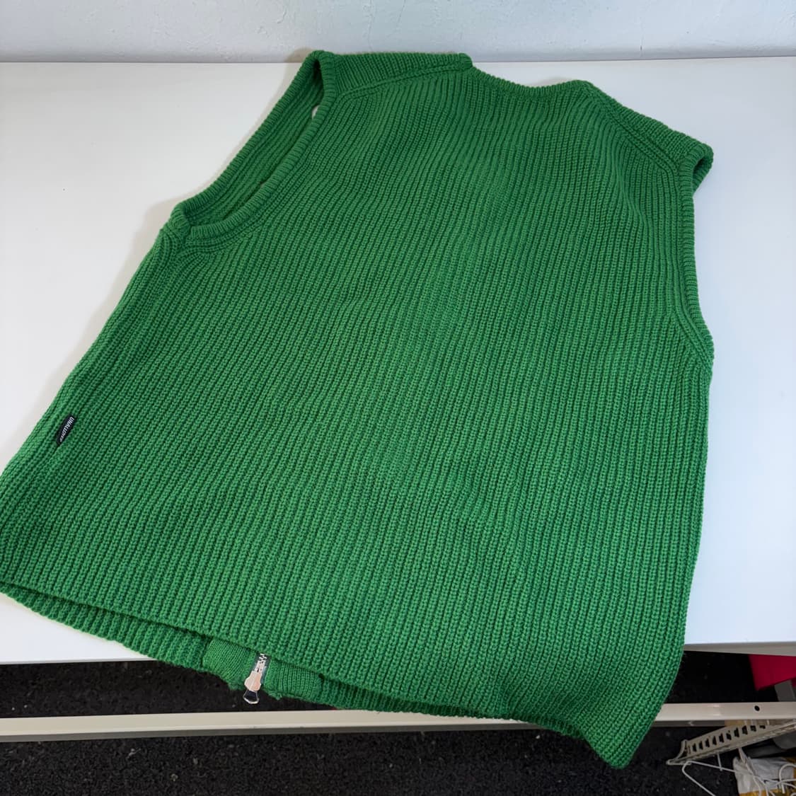 S 95 어널로이드 그린 클로버 니트 조끼 집업 상품이미지3