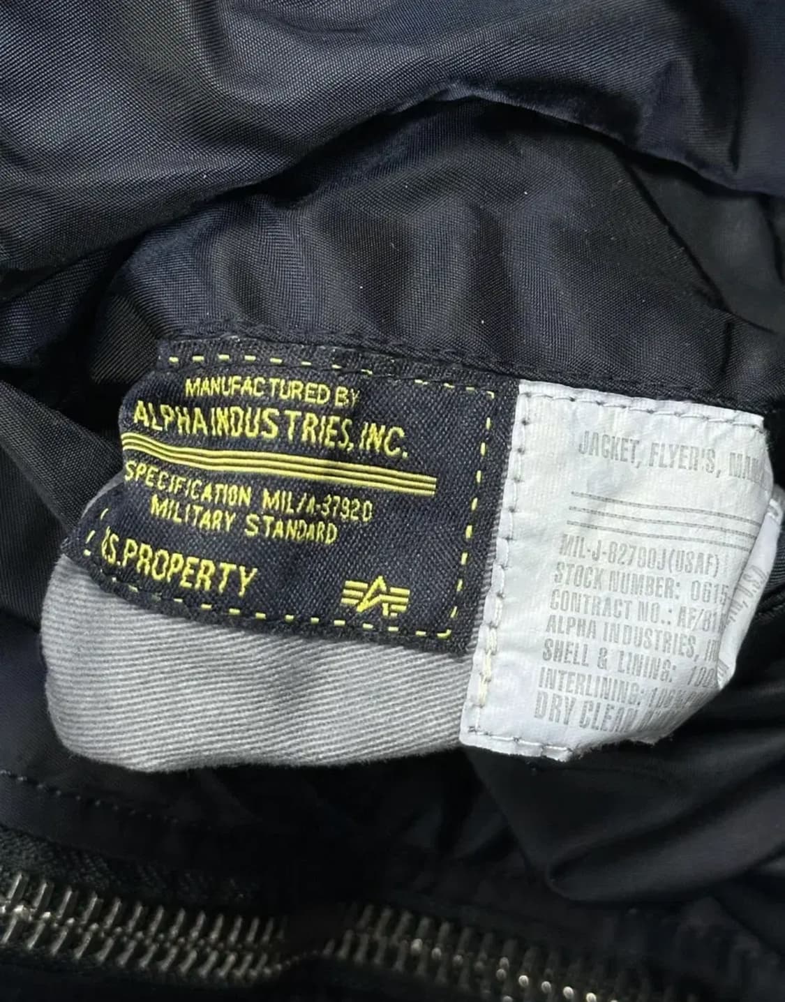 알파인더스트리 베이직 MA-1 항공점퍼 네이비 상품이미지4