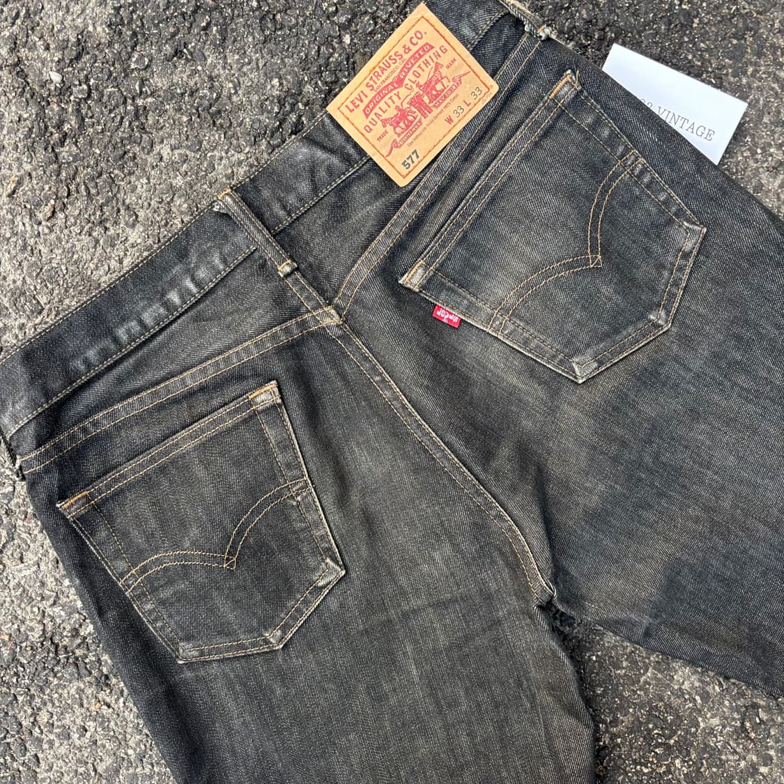 00년대 일본 리바이스 577 부츠컷 블랙 상품이미지9