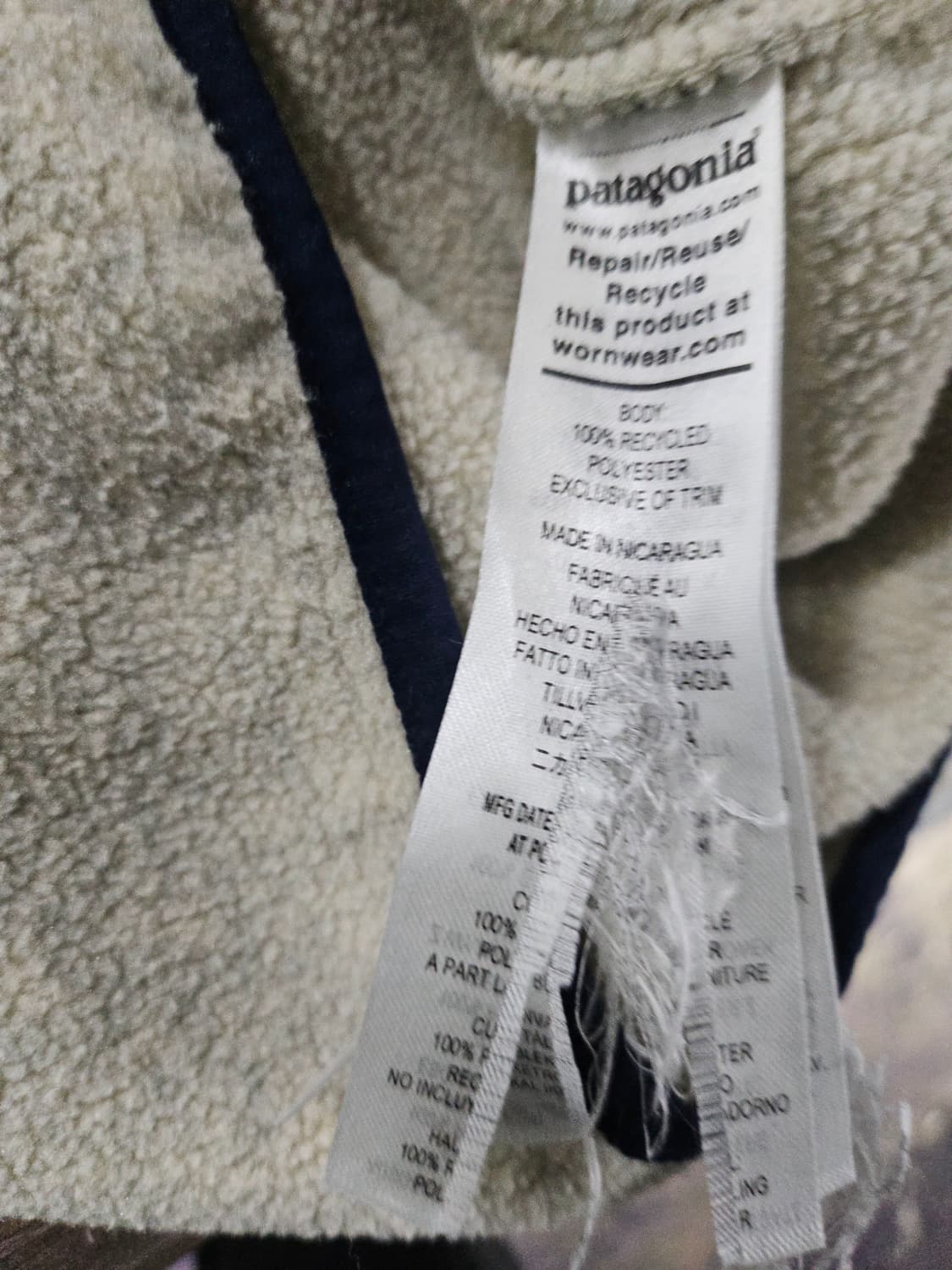 타고니아 신칠라 스냅티 플리스 풀오버 오트밀 헤더M 상품이미지8