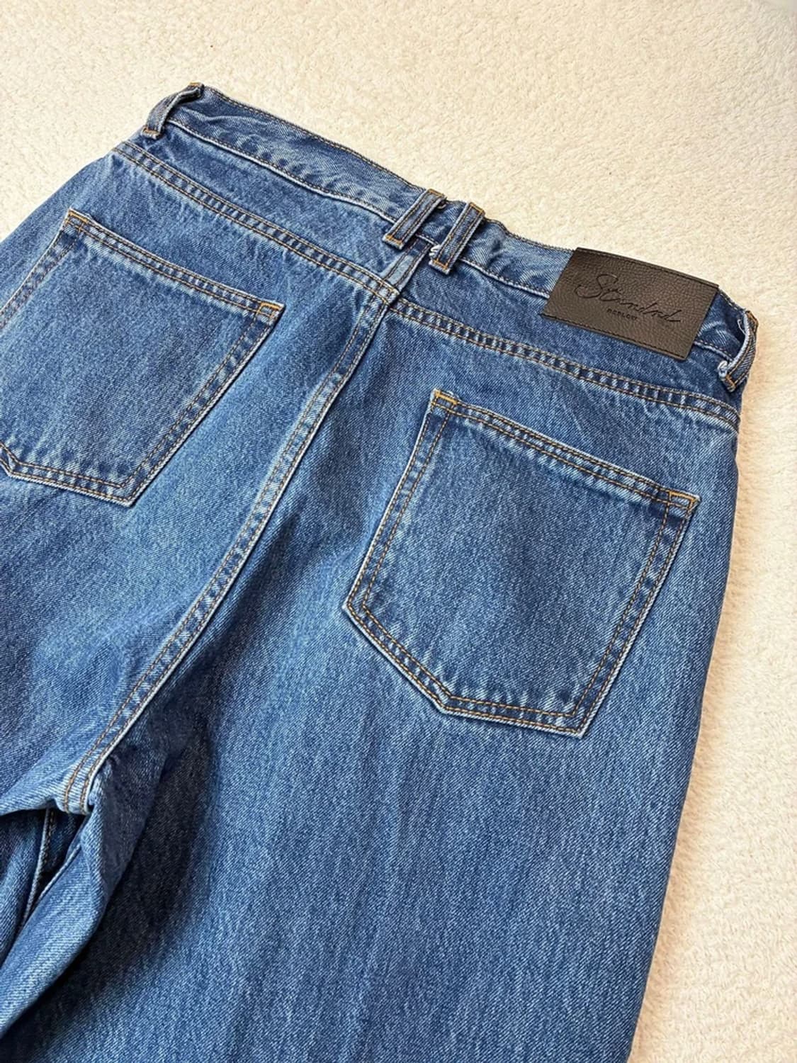 비슬로우 콘밀 원턱 와이드 데님 팬츠 PN6196 상품이미지6