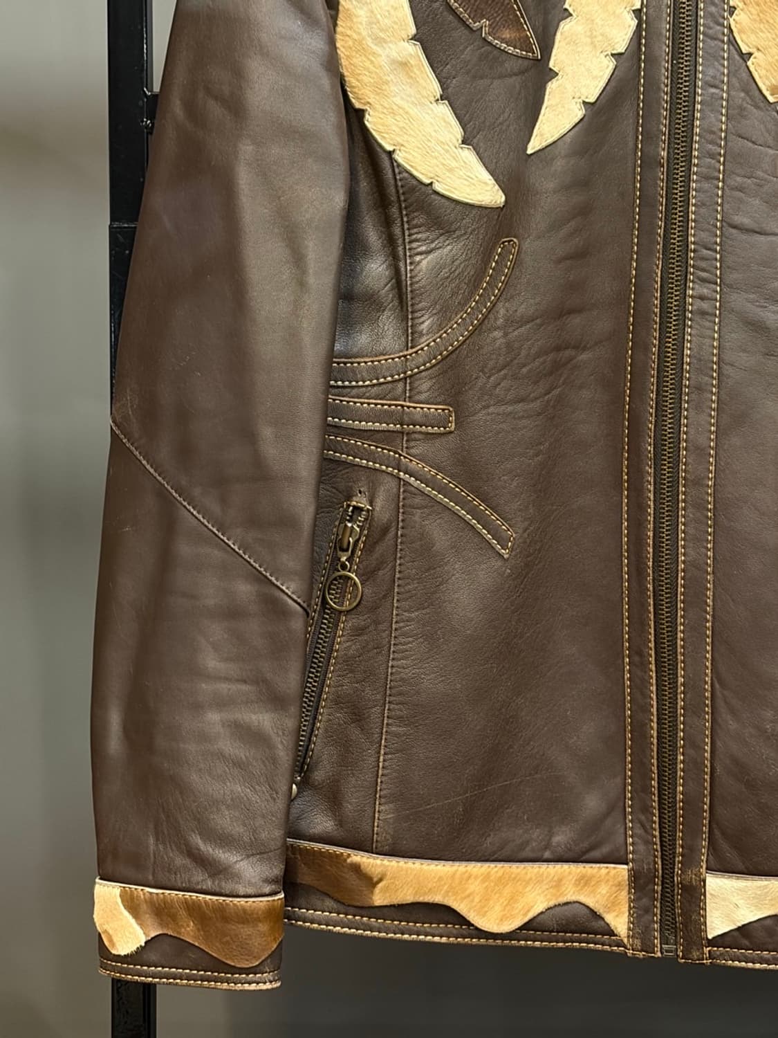 (66) 빈티지 여성 송치 디테일 양가죽 웨스턴 자켓 12.9  상품이미지4