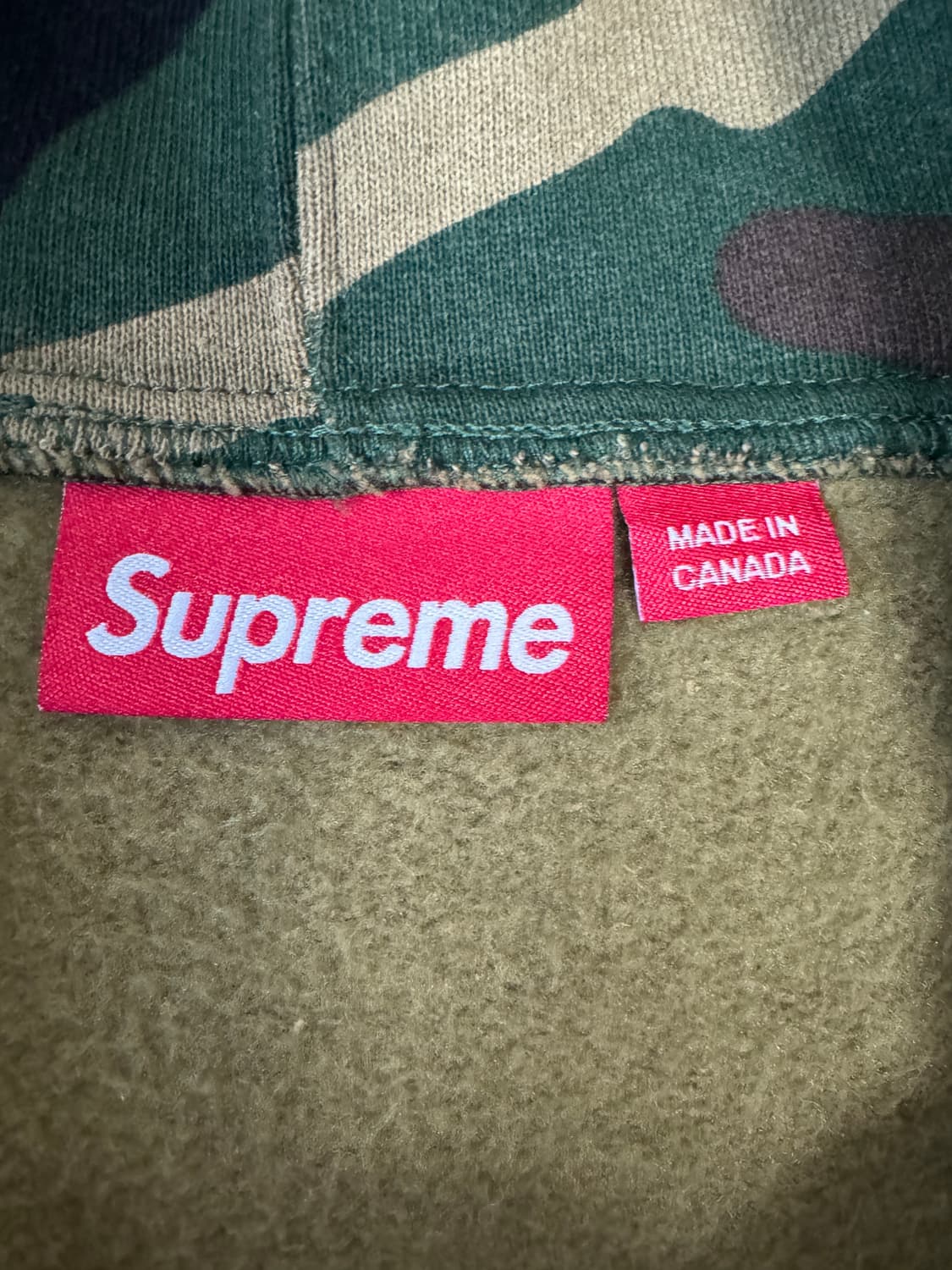 슈프림 스몰 박스 카모 후드집업 S사이즈 상품이미지5