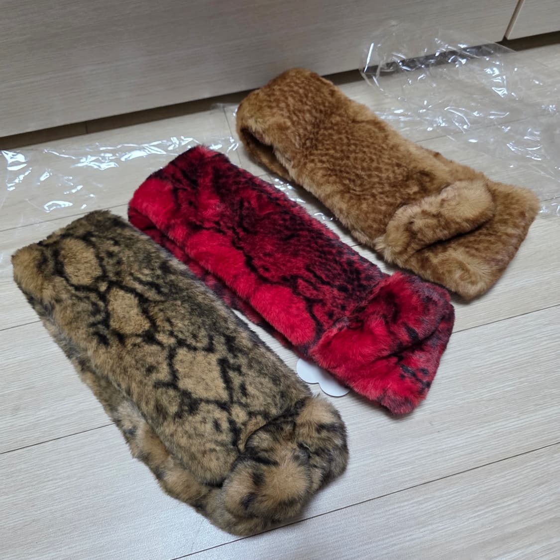 ICINOO 인조 밍크 퍼 머플러 목도리 (호피,레오파드,밤비 오네갸루) 상품이미지1