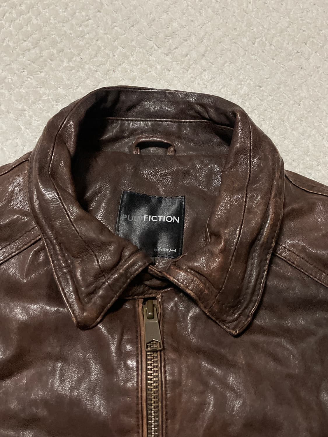 [48] PULF FICTION 레더파크 웨스턴 무드 양가죽 레더 자켓 상품이미지4
