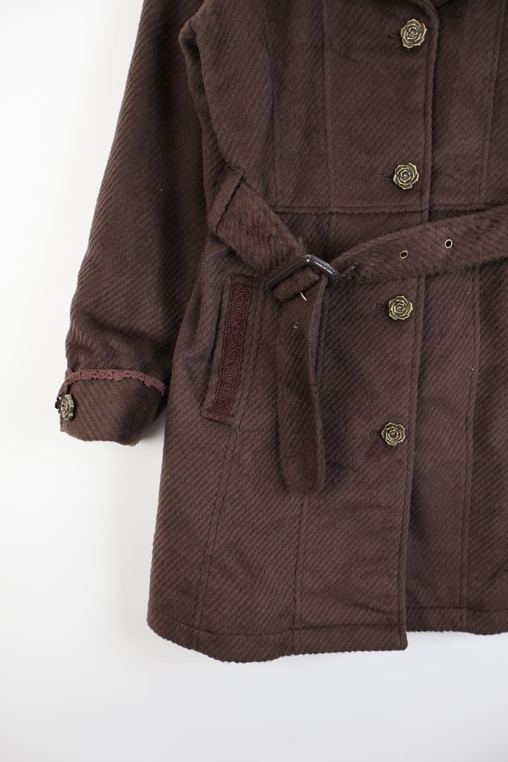 Axes Femme Brown Wool Coats 상품이미지8