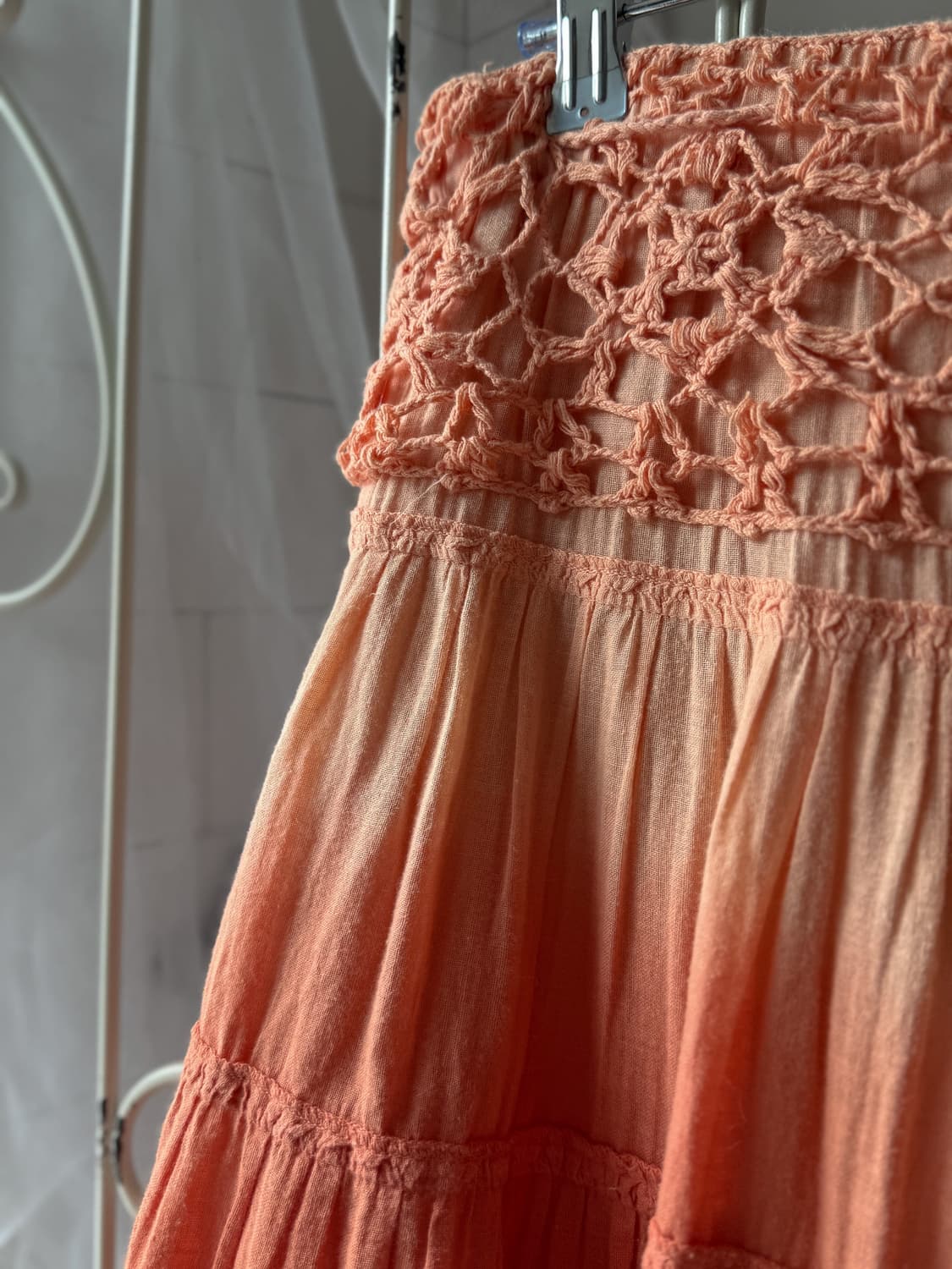 Crochet Belt Gradation Linen Skirt 0375 상품이미지4