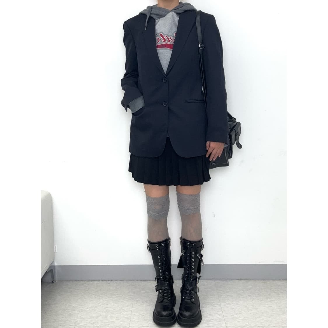 빈티지 네이비 울 블레이저 자켓 상품이미지2