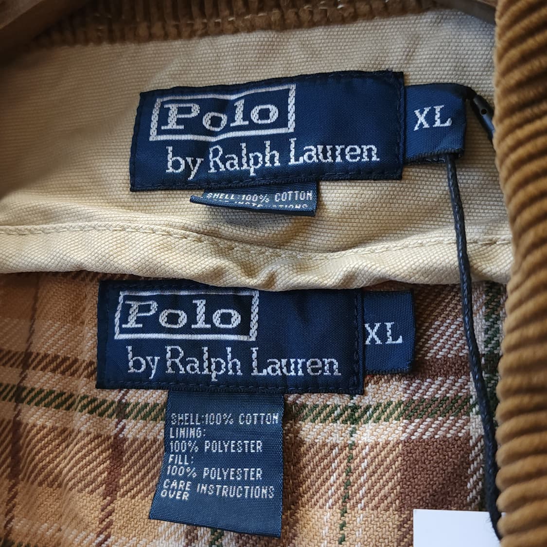 폴로 헌팅자켓 파이어맨 자켓 코듀로이 카라 캔버스 레더 XL 상품이미지6