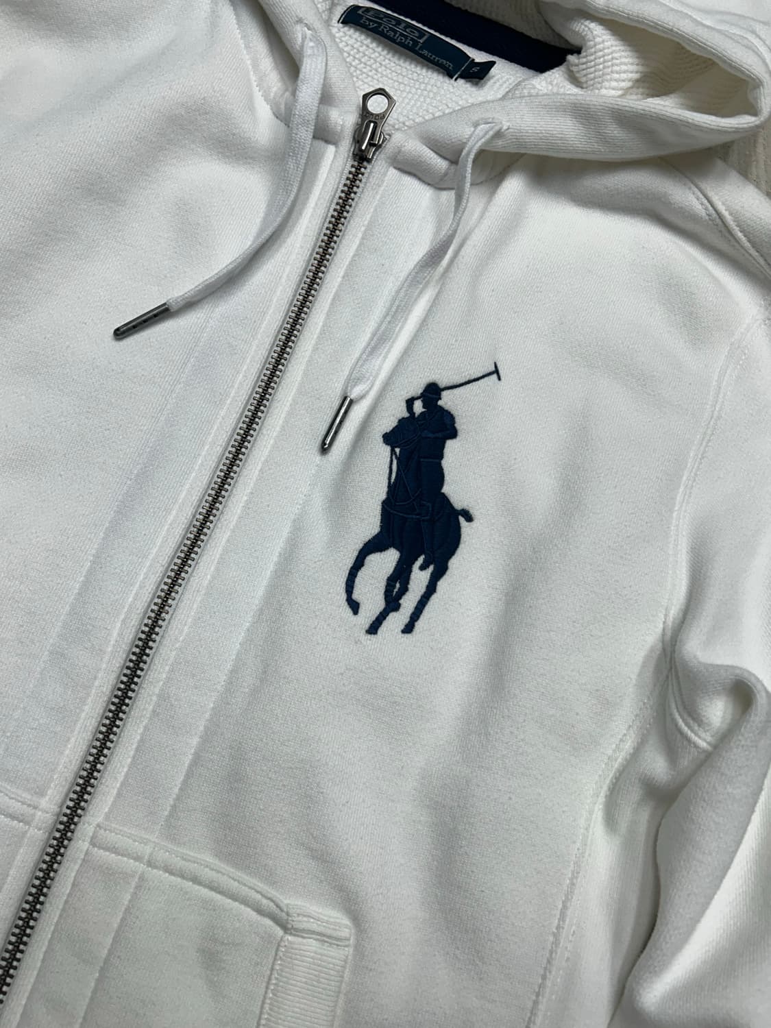 폴로 화이트 빅포니 후드집업 상품이미지2