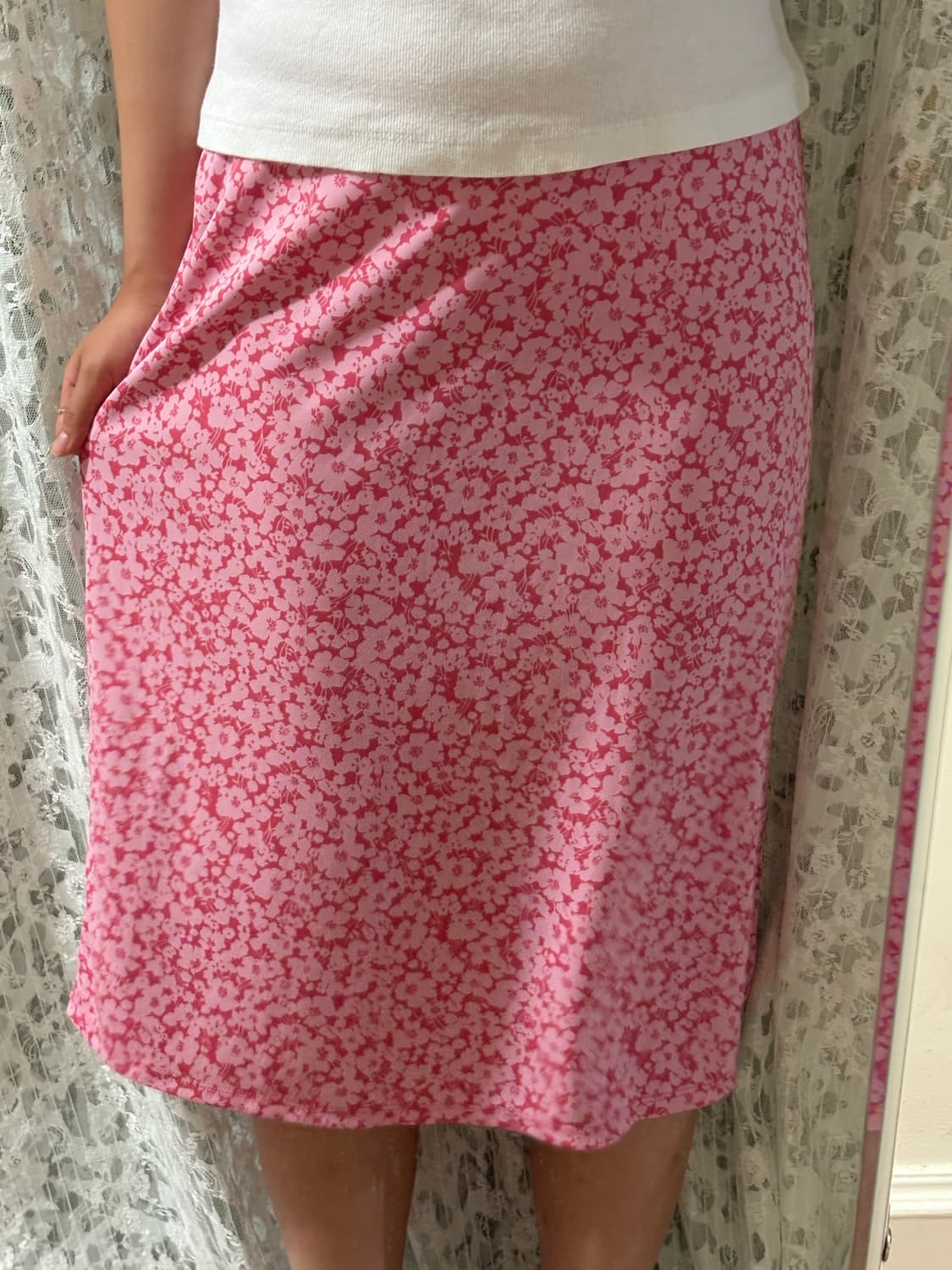 Gap pink folwer skirt 상품이미지4