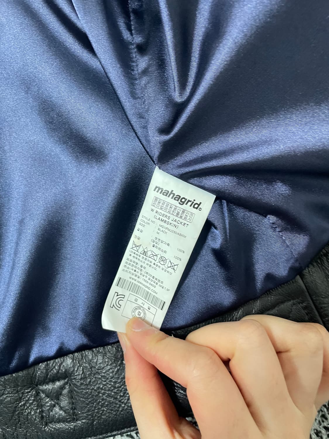 빈티지9. 마하그리드 스트릿 양가죽 리얼레더 라이더 가죽자켓 블랙 상품이미지5