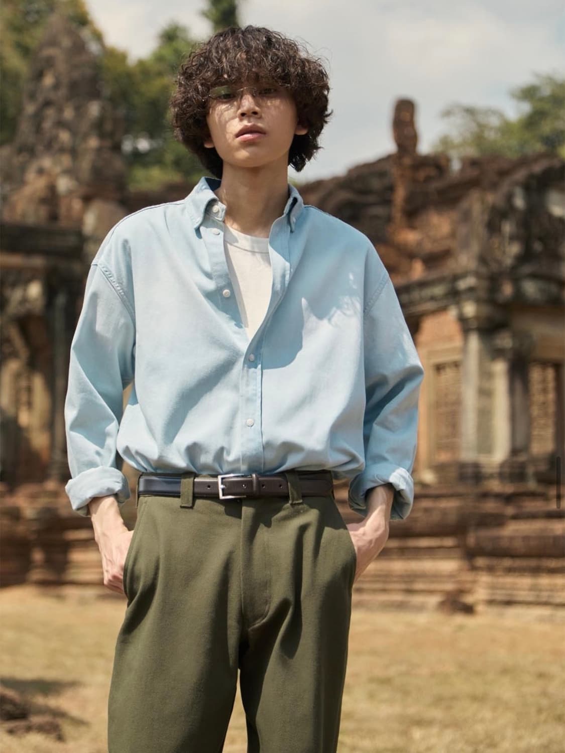 stu 데님셔츠 라이트 블루 (M) 상품이미지3