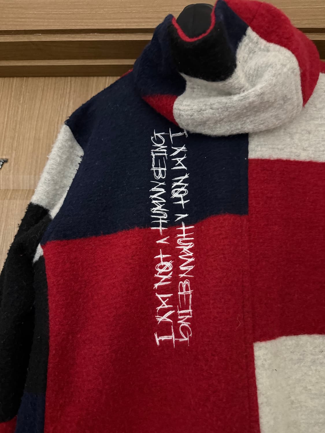 아임낫어휴먼비잉 패치워크 더플코트  상품이미지5