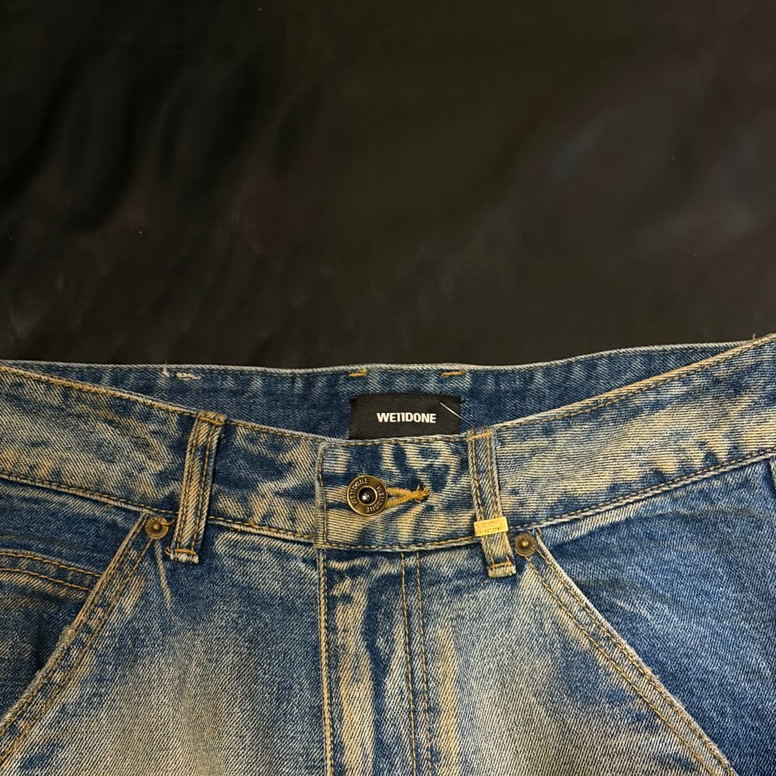 웰던 빈티지 워싱 패치워크 데님 팬츠 상품이미지8