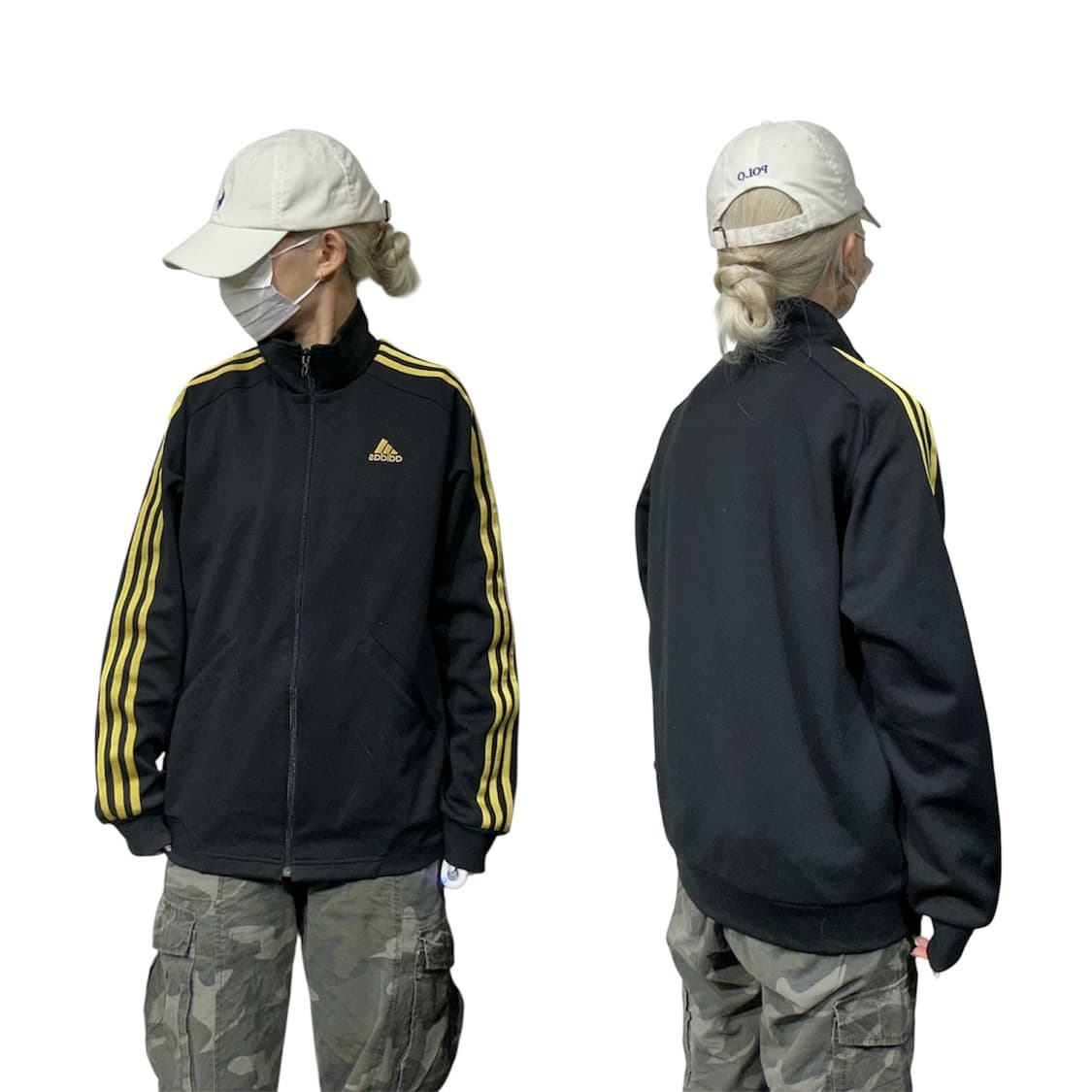아디다스 블랙 골드 삼선 트랙탑 져지 L 상품이미지1