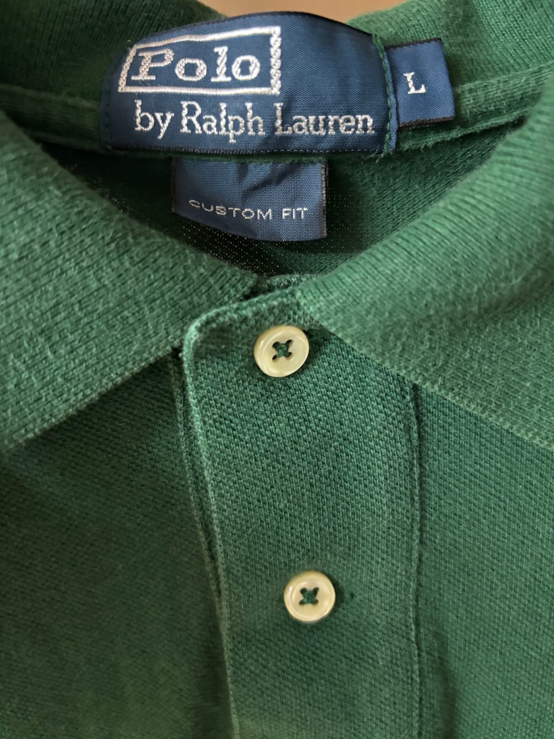 폴로 랄프로렌 긴팔 카라티 그린 L 상품이미지4