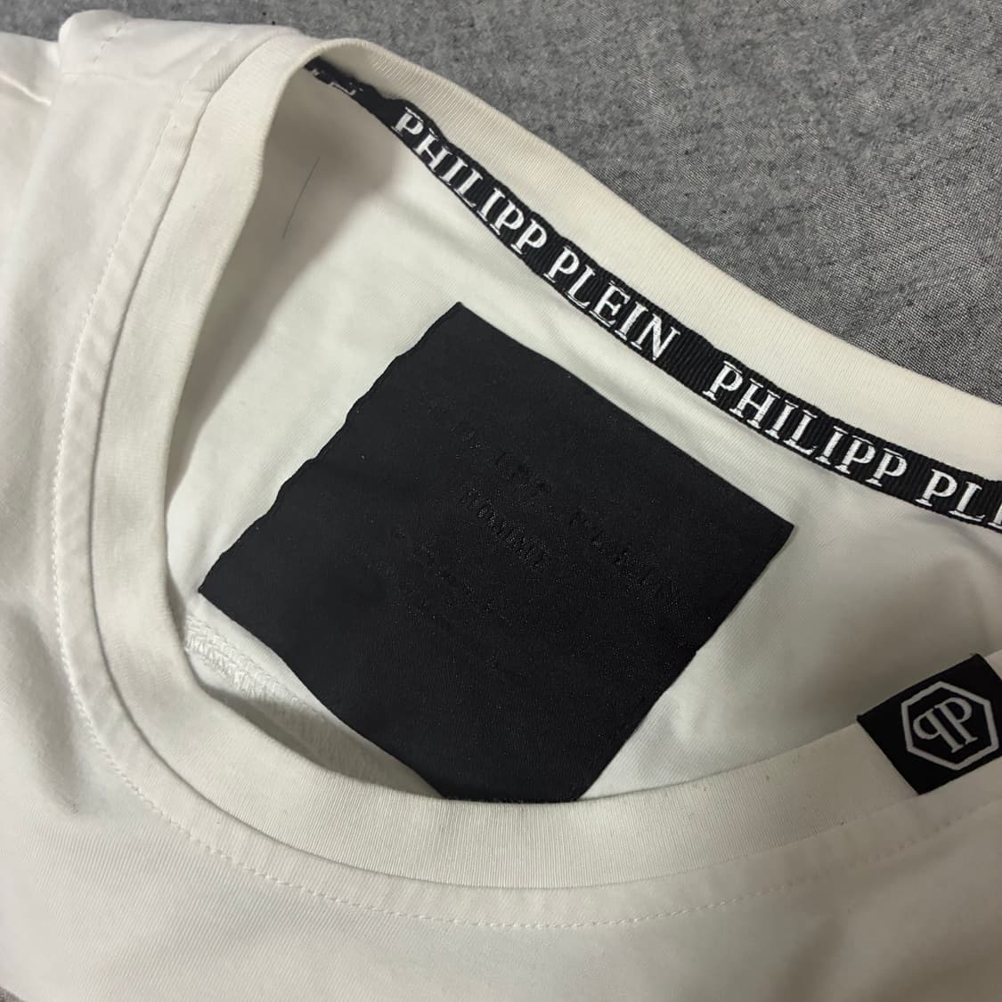 필립 플레인 해골 프린팅 화이트 반팔 상품이미지5