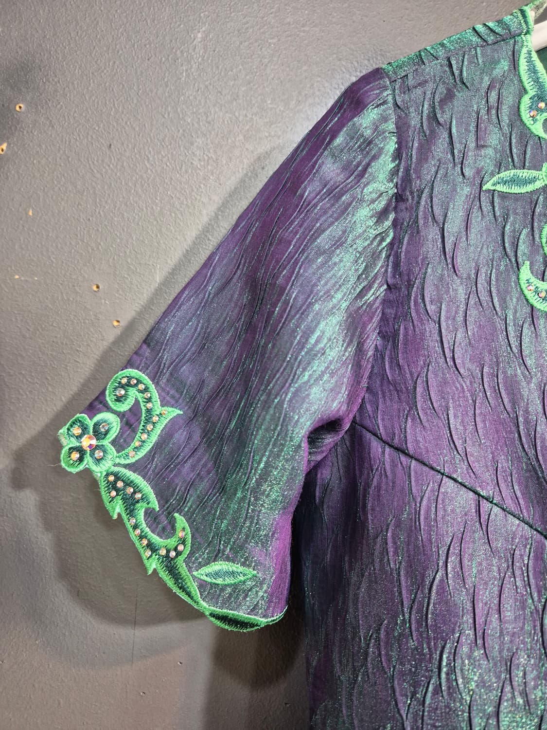 초록 보라 고급  롱드레스 66 77 상품이미지5