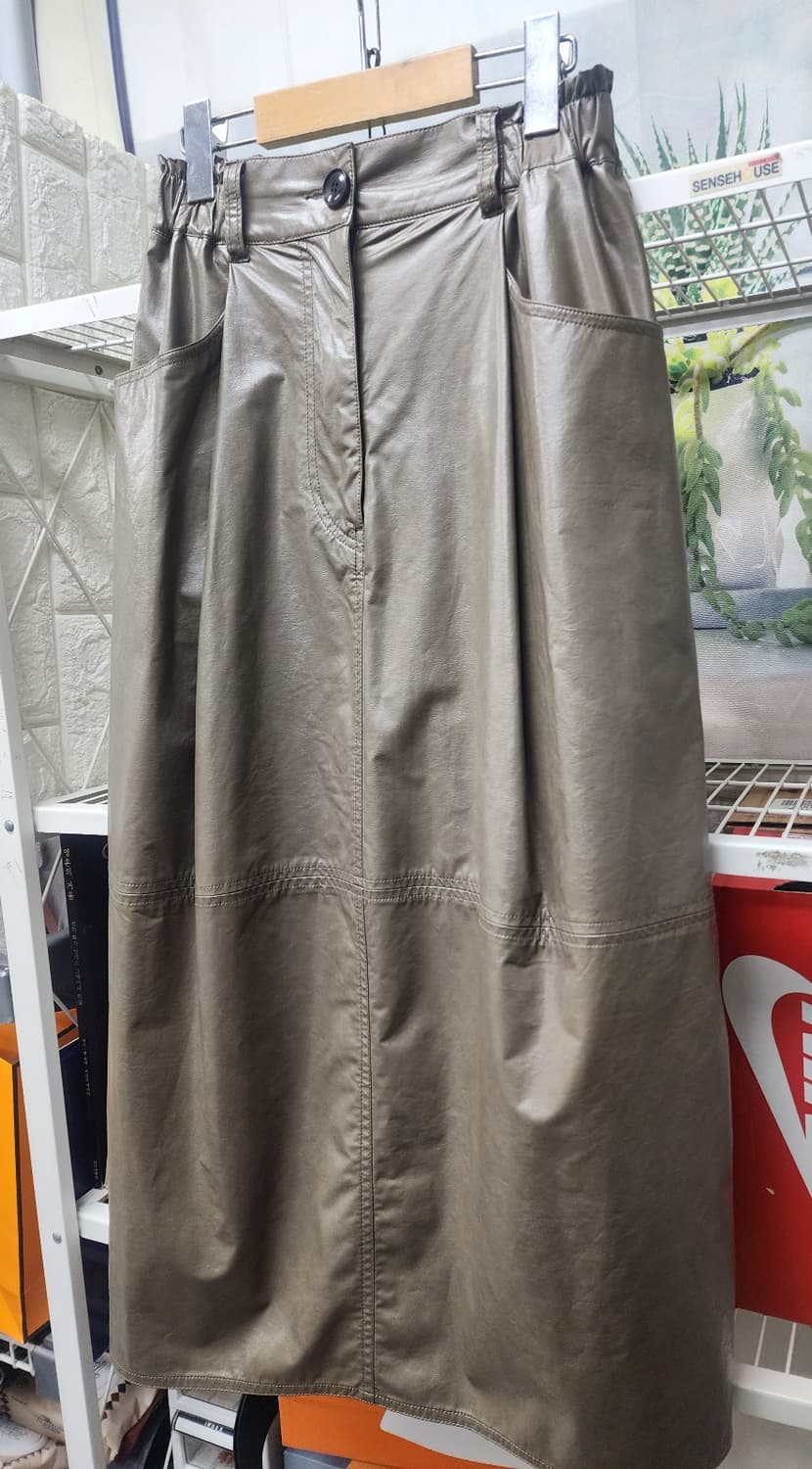 비이커 롱스커트 24 페이크 레드 밴딩 여성치마 AD47 상품이미지2