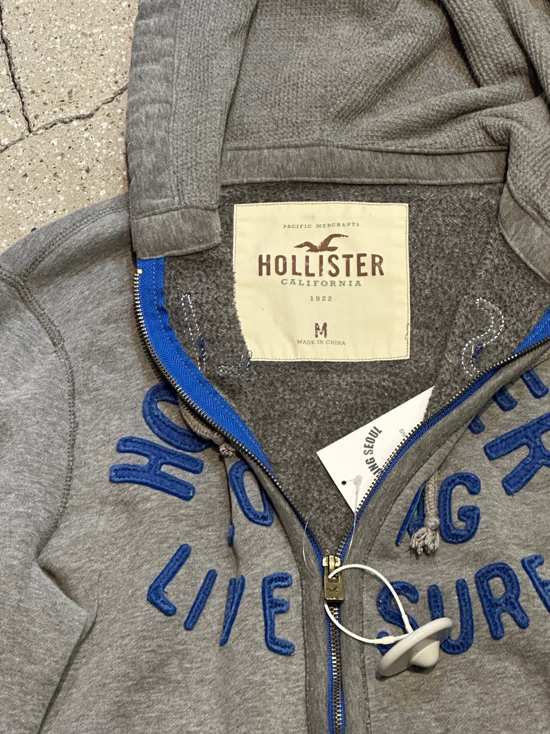 홀리스터 그레이 후드집업 상품이미지5