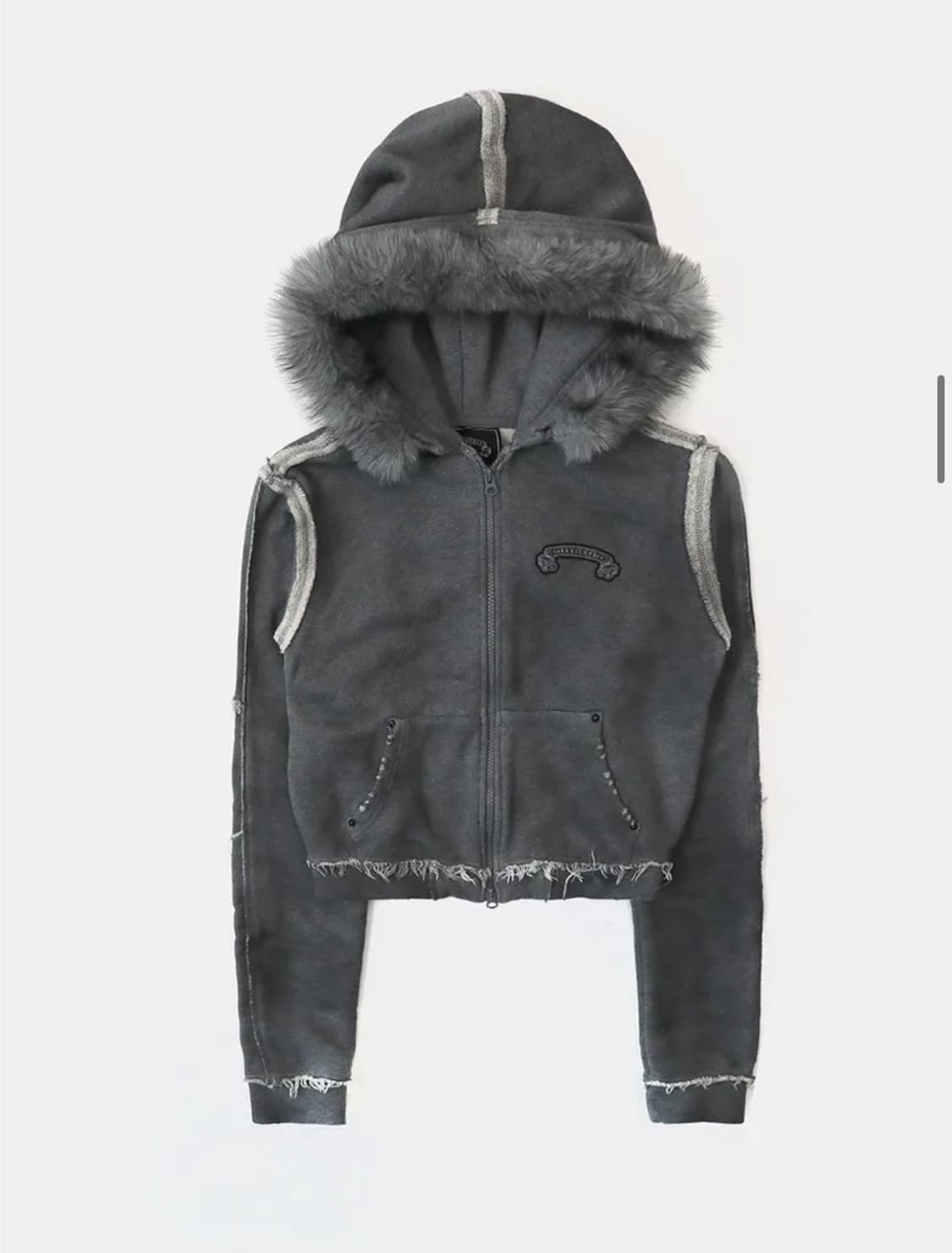 🐹 배드블러드 워시드 그레이 퍼 후드 & 팬츠 🐹 상품이미지2