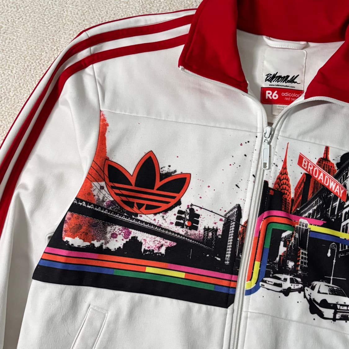 아디다스 아디컬러 한정판 맨해튼 빨흰 트랙탑 져지 상품이미지2