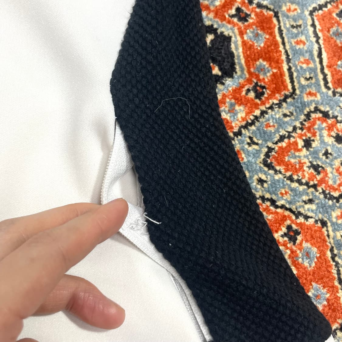 다이나핏 슬림핏 화이트 블랙배색 집업져지 자켓 여성S 상품이미지5